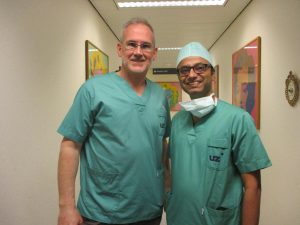 With Professor Phillip Blondeel at University Hospital Ghent